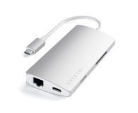 Satechi Aluminium Adapter V2 (USB-C, 3xUSB-A, 4K HDMI, mSD) (silver) - 1144468 - zdjęcie 2